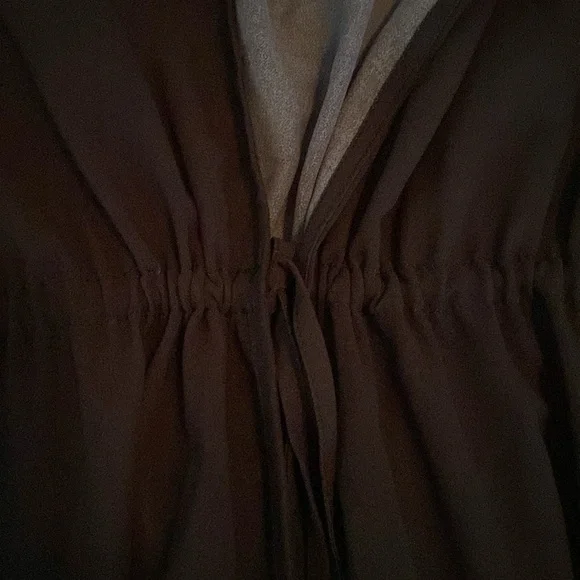 Jantzen 3/4 Sleeve Woven Maxi Duster Cover Up Black Floral Size M - Picture 13 of 15